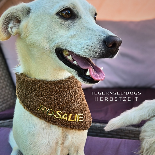 Hundebandana Bouclé Mocca