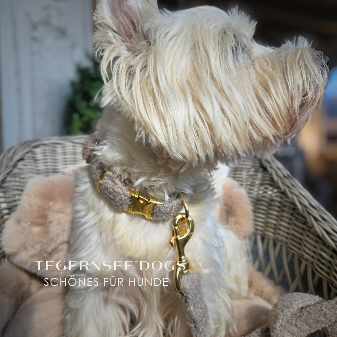 Halsband Bouclé Taupe