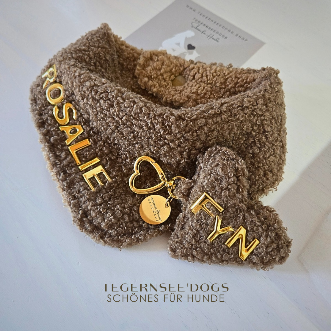 Hundebandana Bouclé Mocca