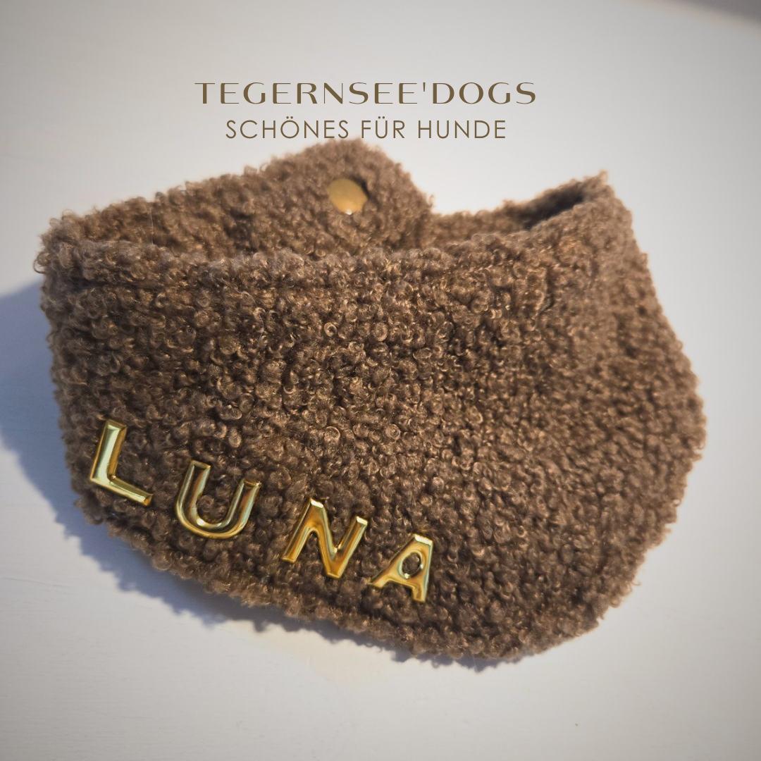 Hundebandana Bouclé Mocca