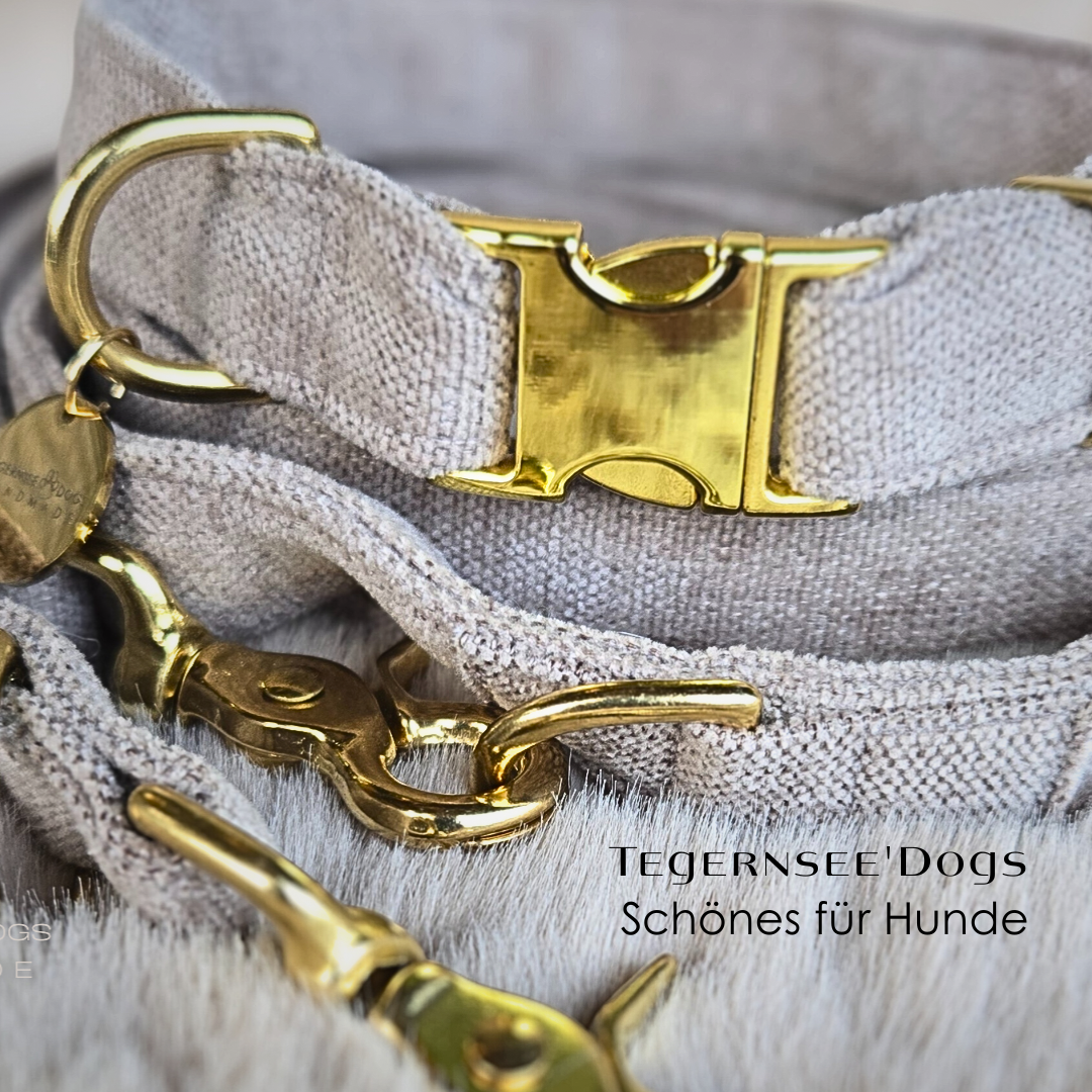 Halsband SamtPfote Taupe