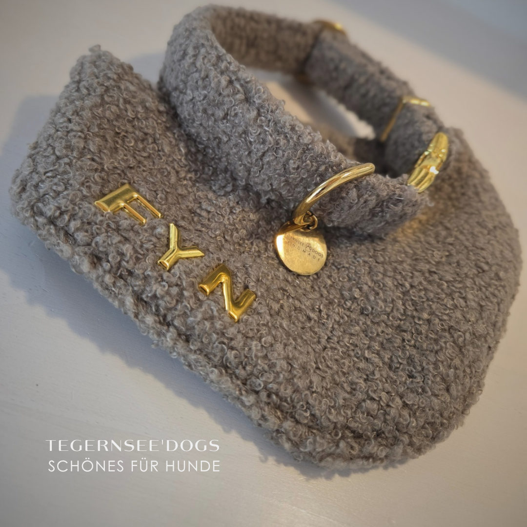 Halsband Bouclé Taupe