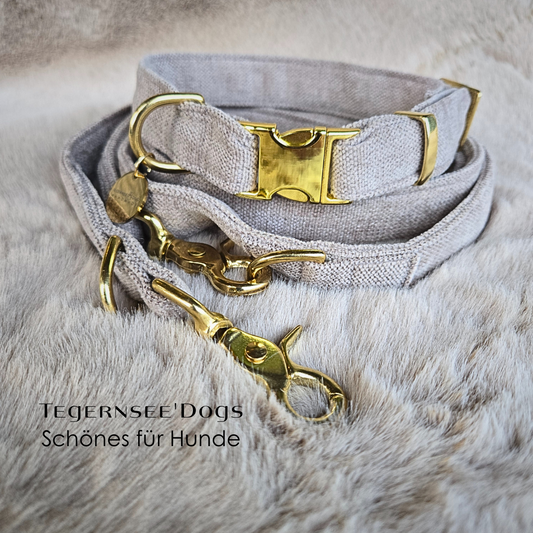 Halsband SamtPfote Taupe