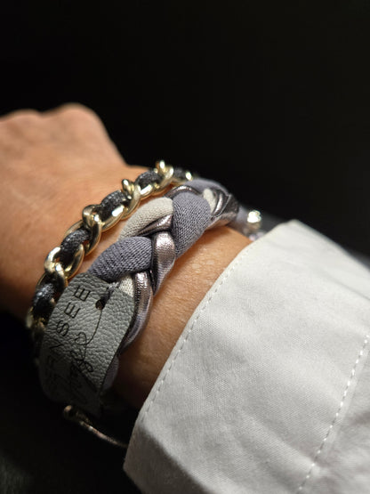 DogMom Armband Anthrazit Steingrau