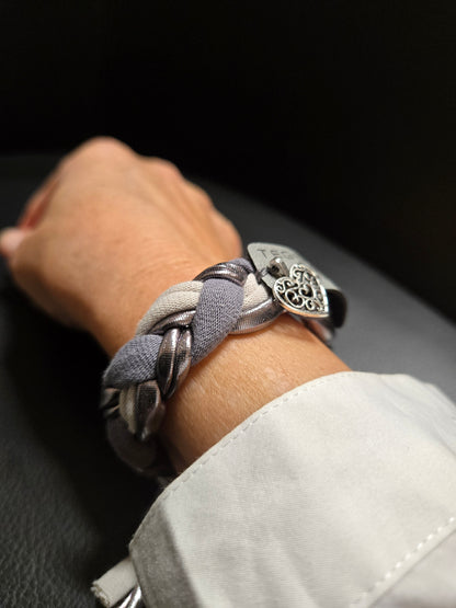 DogMom Armband Anthrazit Steingrau