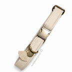 SoftLeder Halsband Sandbeige
