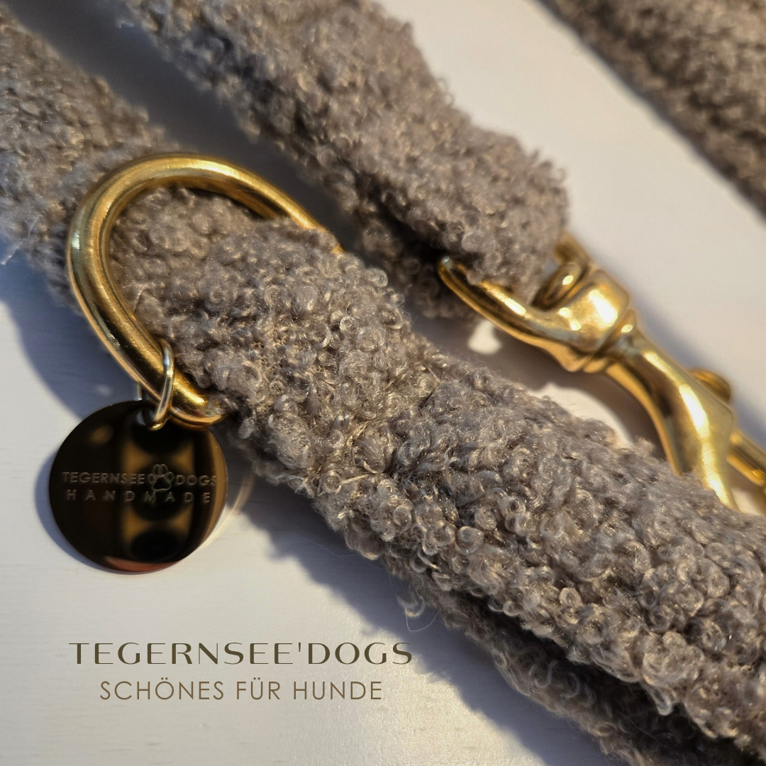 Hundeleine Bouclé Taupe