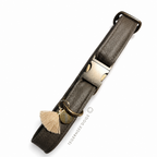 SoftLeder Hundehalsband Olive