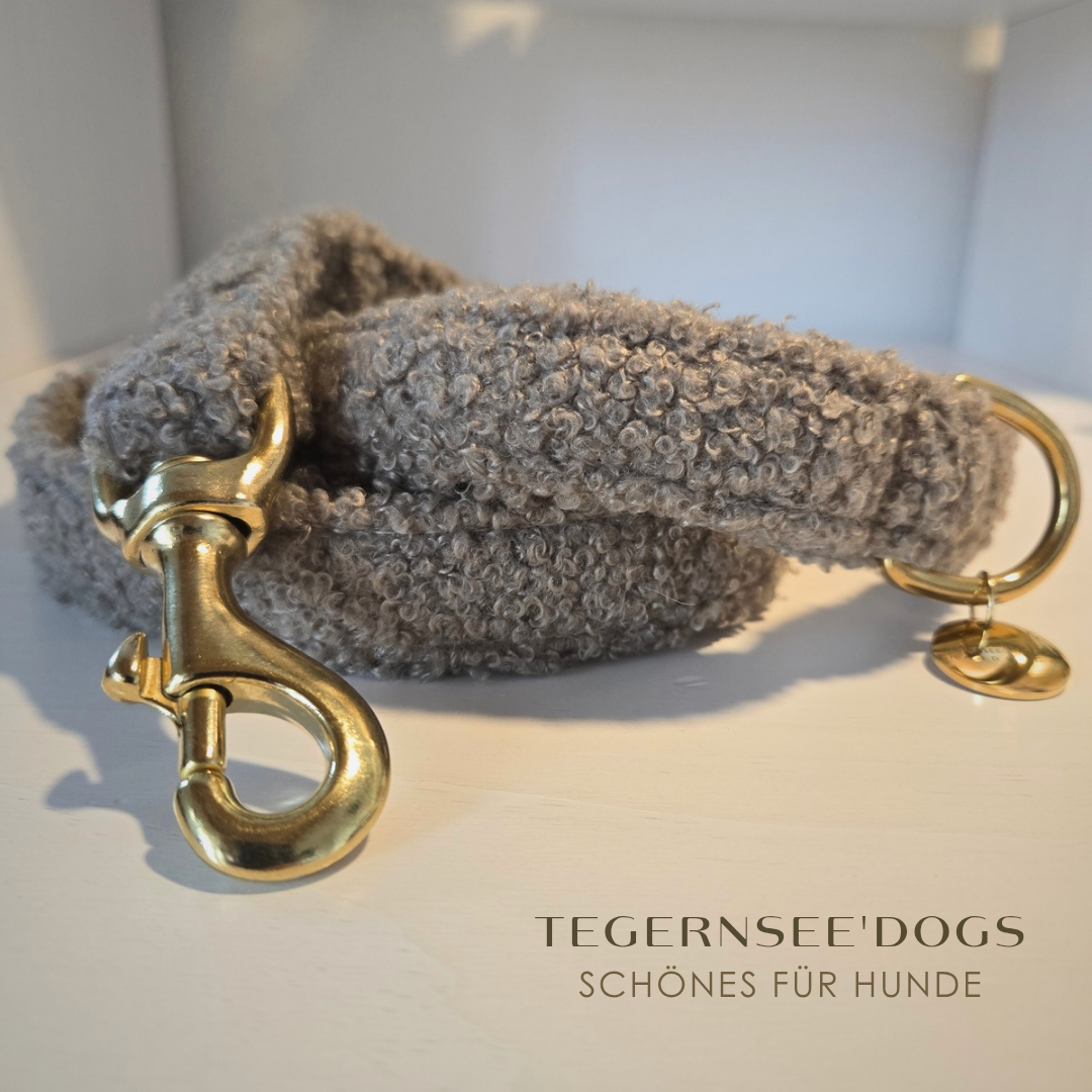 Hundeleine Bouclé Taupe