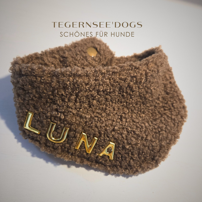 Hundebandana Bouclé Mocca