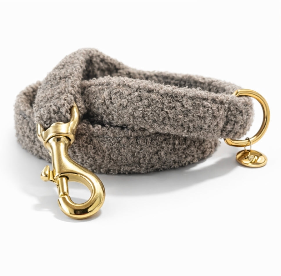 Hundeleine Bouclé Taupe