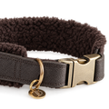 SoftLeder Halsband Schokobraun