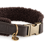 SoftLeder Halsband Schokobraun