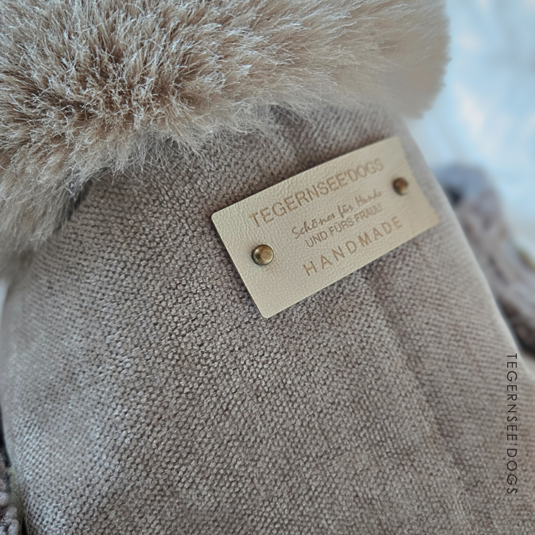 Faux Fux Hundemantel Taupe
