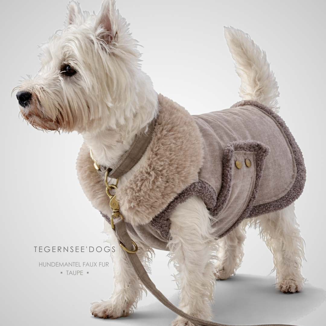 Faux Fux Hundemantel Taupe