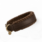 SoftLeder Halsband Schokobraun